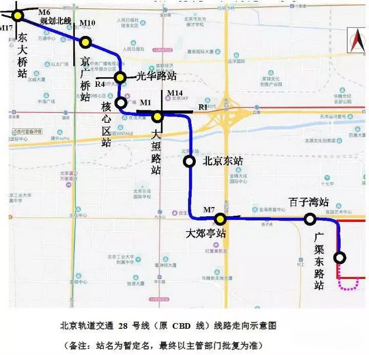 北京地铁28号线最新线路图，城市新脉络的拓展之路